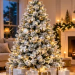 Árbol de Navidad Blanco Nevado Frondoso 2.10 m