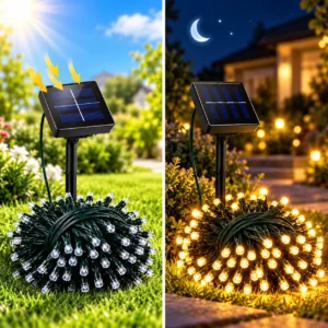 Luces LED Solares Navideñas de 25 Metros