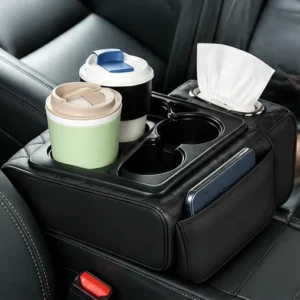 Reposabrazos para Auto con Portavasos y Organizador